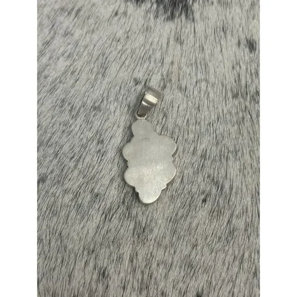 Sterling Silver 2” Blue Ridge Turquoise Multistone Cluster Pendant 6 Stone 925 - Picture 4 of 10